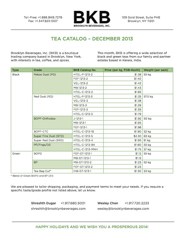 Offerings Brooklyn Beverages